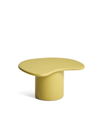 Macarella coffee table in mustard concrete 83 x 77 cm