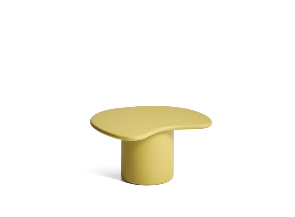 Macarella coffee table in mustard concrete 83 x 77 cm