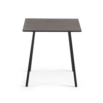 Mathis fiber cement coffee table with black a-cement legs