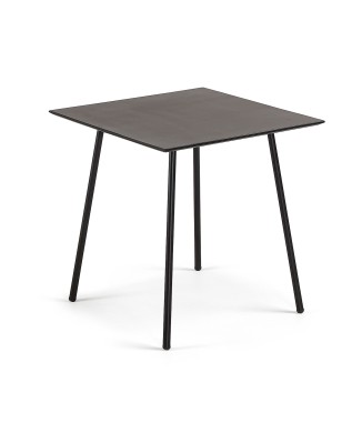 Mathis fiber cement coffee table with black a-cement legs