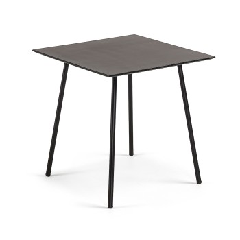 Mathis fiber cement coffee table with black a-cement legs