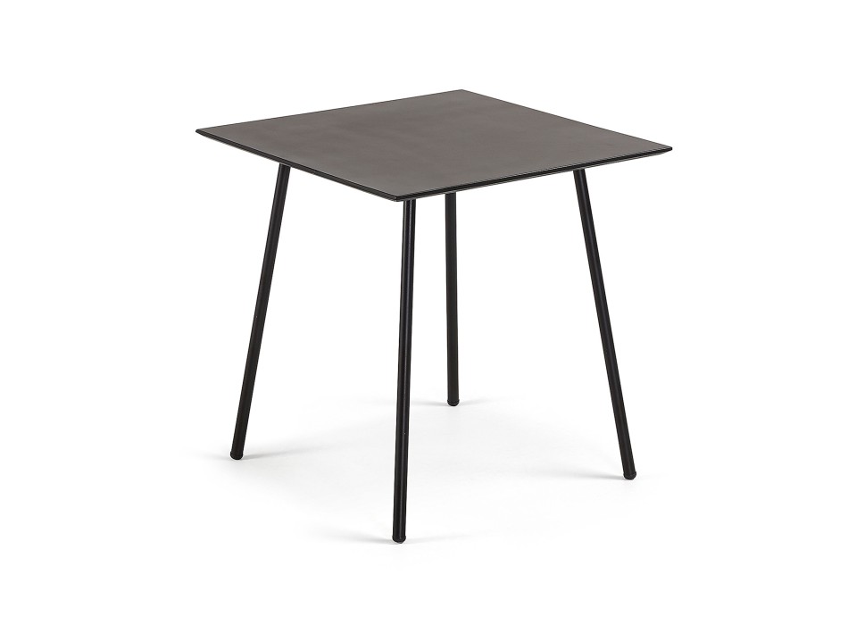 Mathis fiber cement coffee table with black a-cement legs
