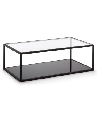 Blackhill rectangular coffee table 110 x 60 cm black