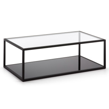 Blackhill rectangular coffee table 110 x 60 cm black