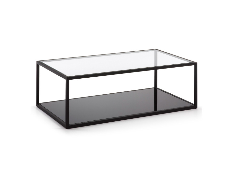 Blackhill rectangular coffee table 110 x 60 cm black