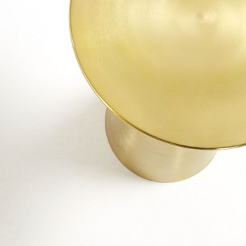 Rhet coffee table in gold-finish metal, Ø 39 cm