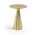 Rhet coffee table in gold-finish metal, Ø 39 cm