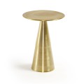 Rhet coffee table in gold-finish metal, Ø 39 cm