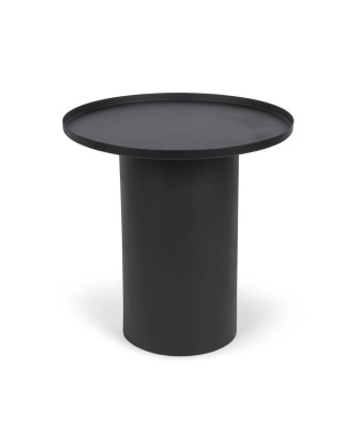 Fleska round coffee table in black metal Ø 45 cm