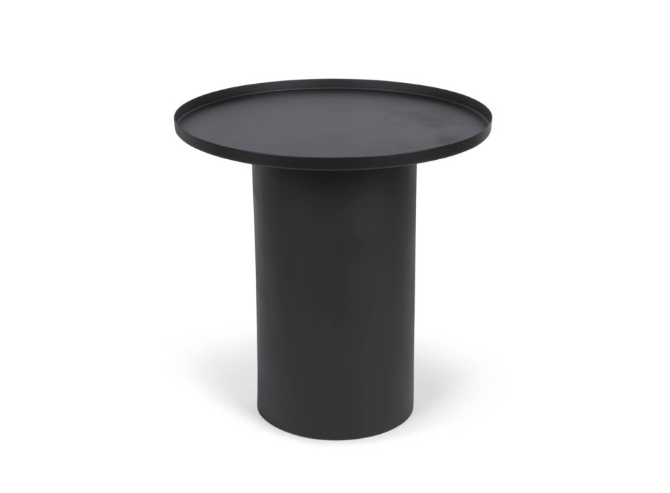 Fleska round coffee table in black metal Ø 45 cm