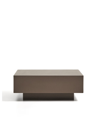 Rustella brown concrete coffee table 80 x 60 cm
