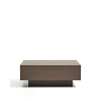 Rustella brown concrete coffee table 80 x 60 cm