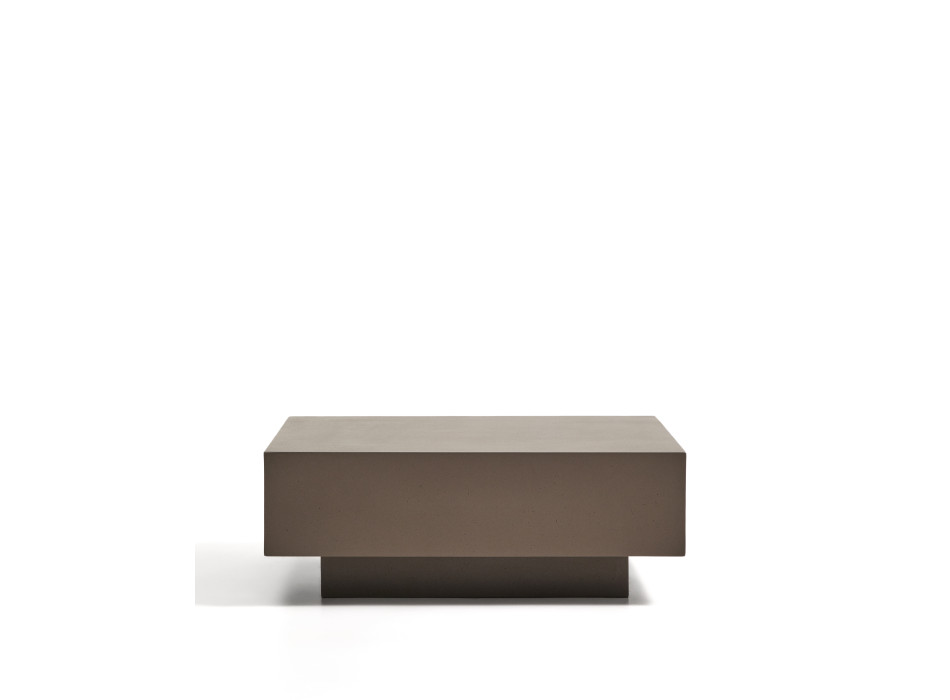 Rustella brown concrete coffee table 80 x 60 cm