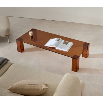 Adularia tempered glass coffee table
