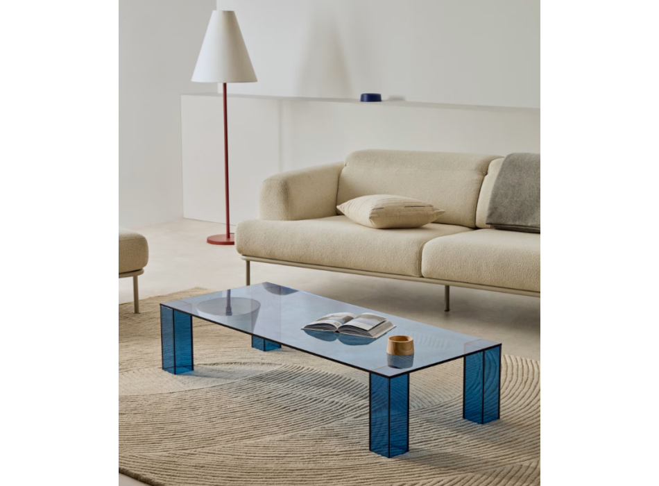 Adularia tempered glass coffee table