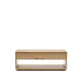 Alguema coffee table with oak veneer and natural finish 120 x 60 cm