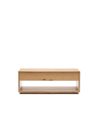 Alguema coffee table with oak veneer and natural finish 120 x 60 cm