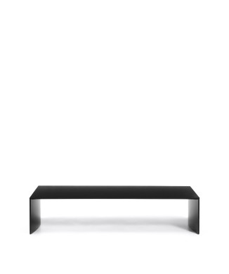 Litto coffee table, black lacquered MDF, 140 x 70 cm