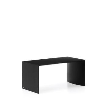 Litto coffee table, black lacquered MDF, 90 x 45 cm