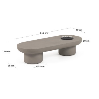 Taimi outdoor concrete table Ø 140 x 60 cm or concrete table Ø 140 x 60 cm