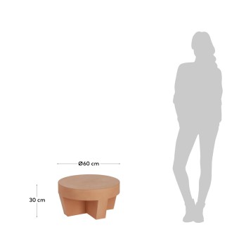 Vilena terracotta coffee table Ø 60 cm