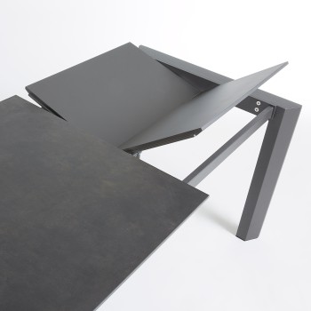 Axis extendable table in Vulcano porcelain, 220cm