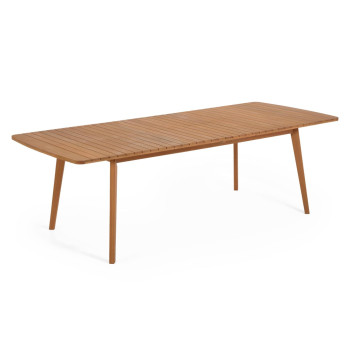 Hanzel extendable outdoor table in solid eucalyptus wood 183 (240) x 100 cm FSC 100%