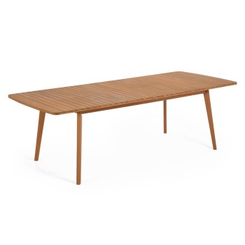 Hanzel extendable outdoor table in solid eucalyptus wood 183 (240) x 100 cm FSC 100%