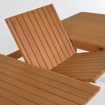 Hanzel extendable outdoor table in solid eucalyptus wood 183 (240) x 100 cm FSC 100%