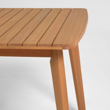 Hanzel extendable outdoor table in solid eucalyptus wood 183 (240) x 100 cm FSC 100%