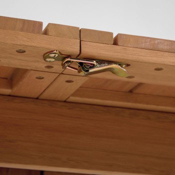 Hanzel extendable outdoor table in solid eucalyptus wood 183 (240) x 100 cm FSC 100%