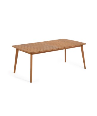 Hanzel extendable outdoor table in solid eucalyptus wood 183 (240) x 100 cm FSC 100%