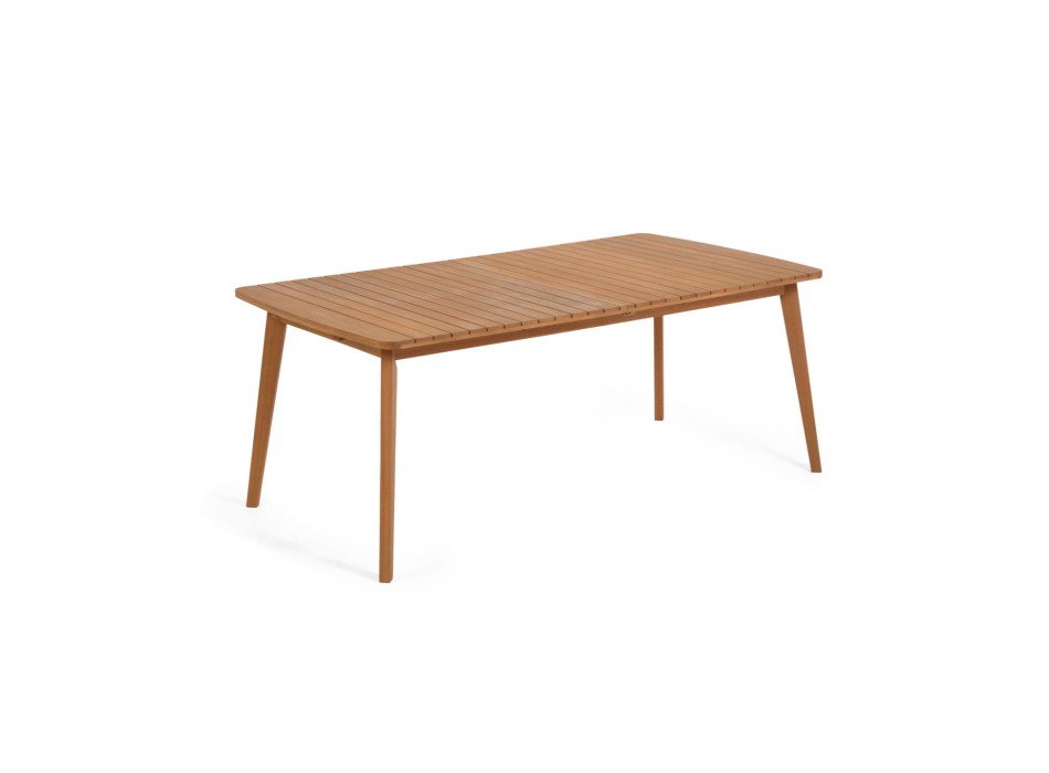 Hanzel extendable outdoor table in solid eucalyptus wood 183 (240) x 100 cm FSC 100%