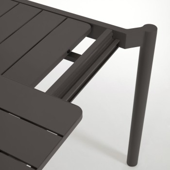 Zaltana extendable outdoor table in aluminum
