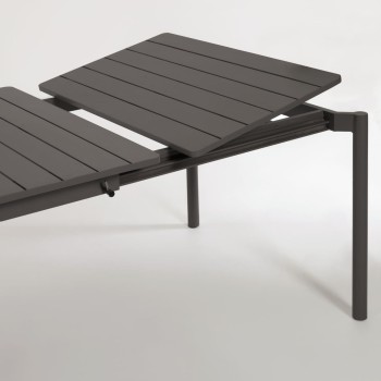 Zaltana extendable outdoor table in aluminum