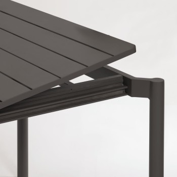 Zaltana extendable outdoor table in aluminum