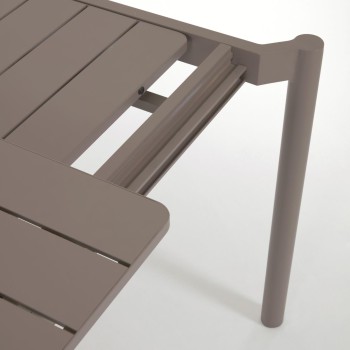 Zaltana extendable outdoor table in aluminum
