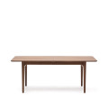 Elan extendable table in walnut veneer and solid wood, 200(260)x100cm, FSC Mix Credit