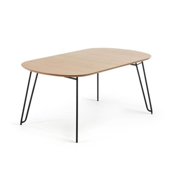 Novac extendable table 140 (220) x 90 cm, natural oak veneer