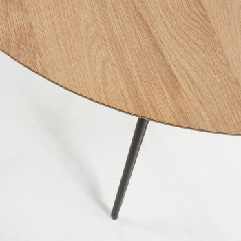 Novac extendable table Ø 120 (200) cmo, natural oak veneer