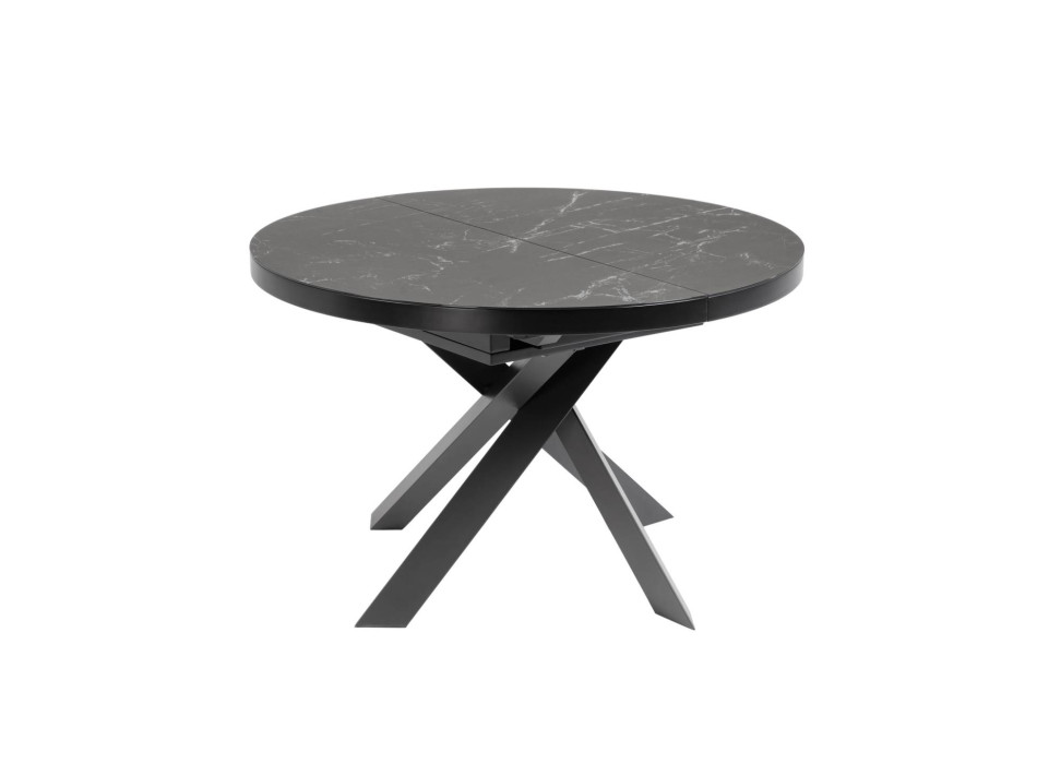 Extendable table Vashti Ø 120 (160) cm porcelain