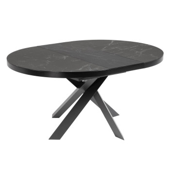Extendable table Vashti Ø 120 (160) cm porcelain