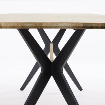 Amethyst oak veneer table