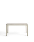 Anafi table in sintered stone and ecru aluminum, 140 x 80 cm