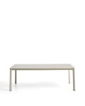 Anafi table in sintered stone and ecru aluminum, 220 x 100 cm