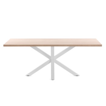 Argo table 200 cm natural melamine legs white lamine Sonoma natural