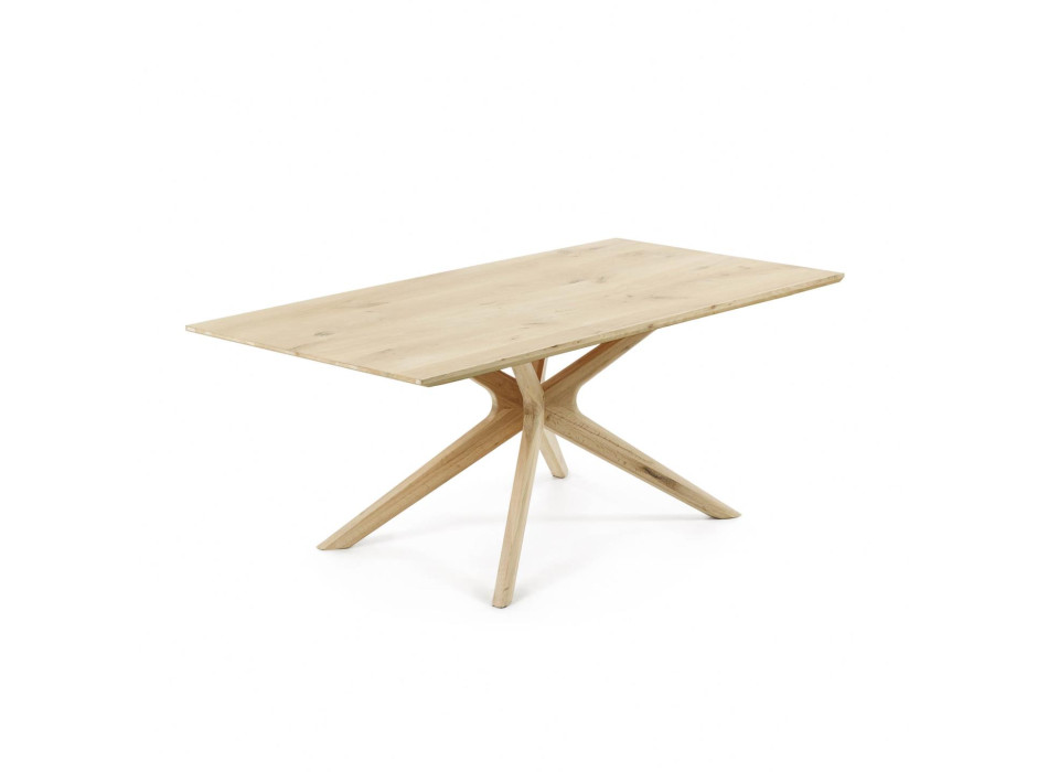 Armande table in oak veneer with a bleached finish, 200 x 100 cm