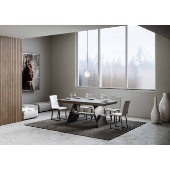 Baita Evolution Table - Extendable Table 90x160/420 cm Baita Evolution White Ash Anthracite Frame