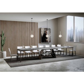 Baita Evolution Table - Extendable Table 90x160/420 cm Baita Evolution White Ash Anthracite Frame