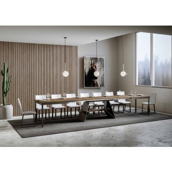 Baita Evolution Table - Extendable Table 90x160/420 cm Baita Evolution White Ash Anthracite Frame